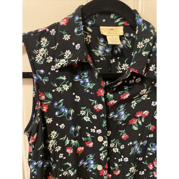 Vintage 90's The Limited Dress Small Rayon Floral button Down Skater Grunge y2k - Picture 2 of 9